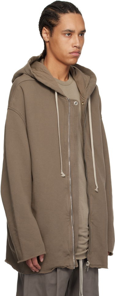 Pulover Rick Owens Rick Owens DRKSHDW Hollywood Peter Zip-Up Hoodie Rjava | DU01E3289 F, 1