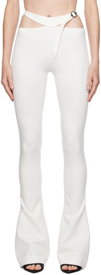Attico Pin-Buckle Flare Pants
