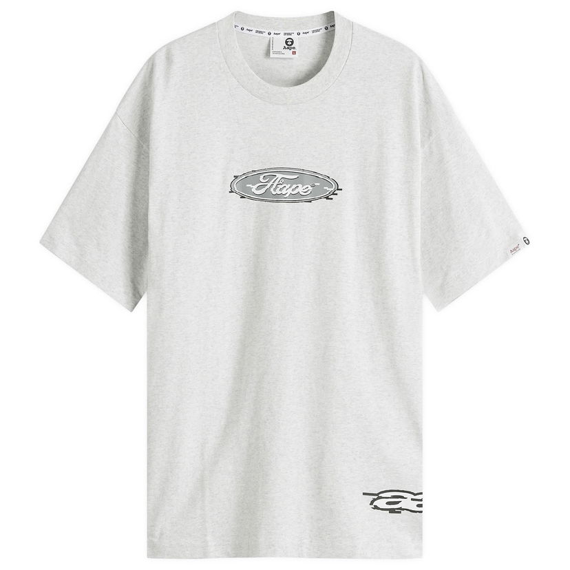 Majica AAPE by A Bathing Ape AAPE Racing T-Shirt, Size Large Siva | AAPTEM1556XANWH2