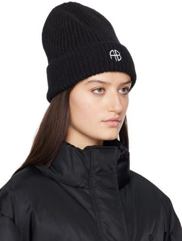Beanie Anine Bing Anine Bing Elia Ribbed Knit Beanie Črna | A-12-10511-BLK1, 1