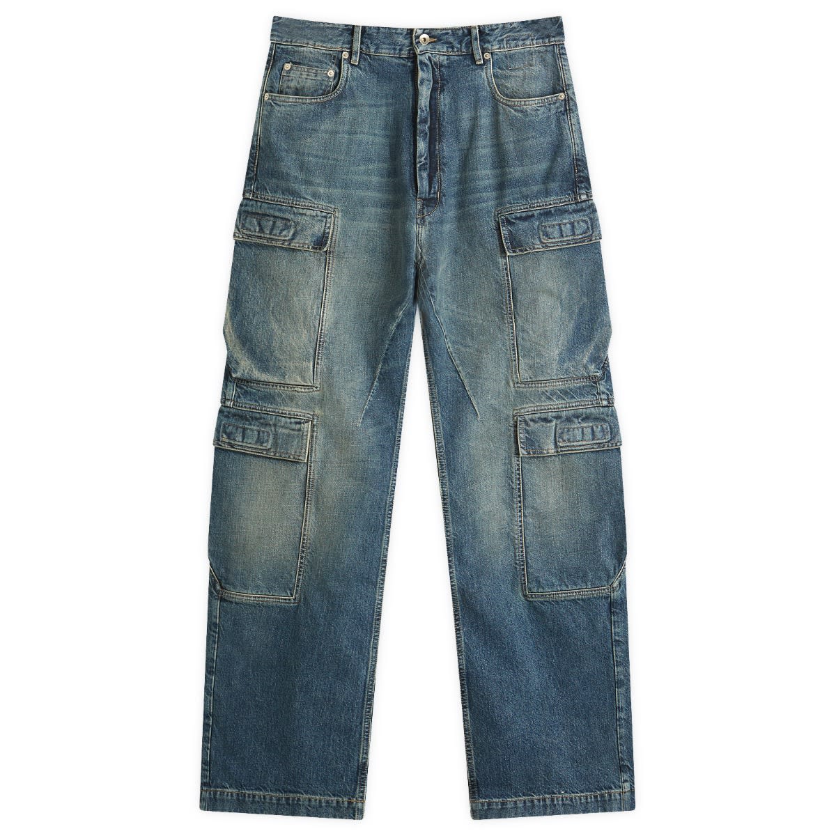 Cargo hlače Rick Owens Rick Owens DRKSHDW Double Cargo Jeans 25" Modra | DS01E3308-DWB-06, 1