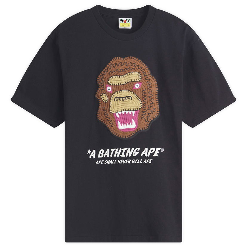 Majica BAPE Embroidered Souvenir Logo T-Shirt, Large, A Bathing Ape Črna | 001TEL301049M-BLK