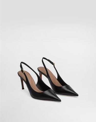 Modni dodatki Dolce & Gabbana Dolce & Gabbana Polished Goatskin Slingbacks Črna | CG0854A573880999, 1