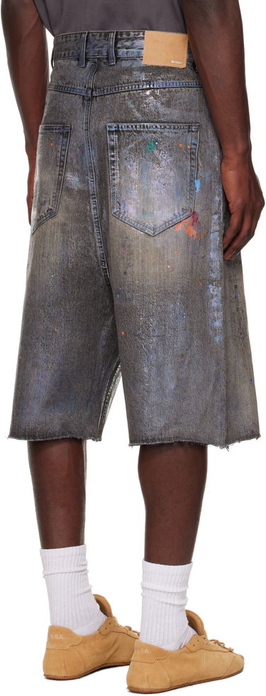 Kratke hlače We11done We11done Painted Denim Shorts Siva | WD-DP2-25-332-M-BK, 2