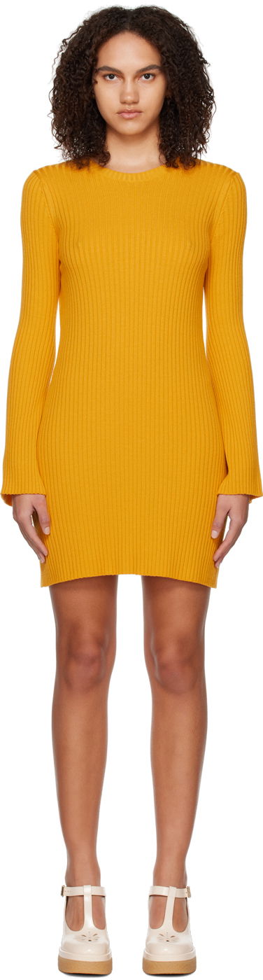 Obleke CHLOÉ Flared Minidress Rumena | CHC23SMR03650, 0
