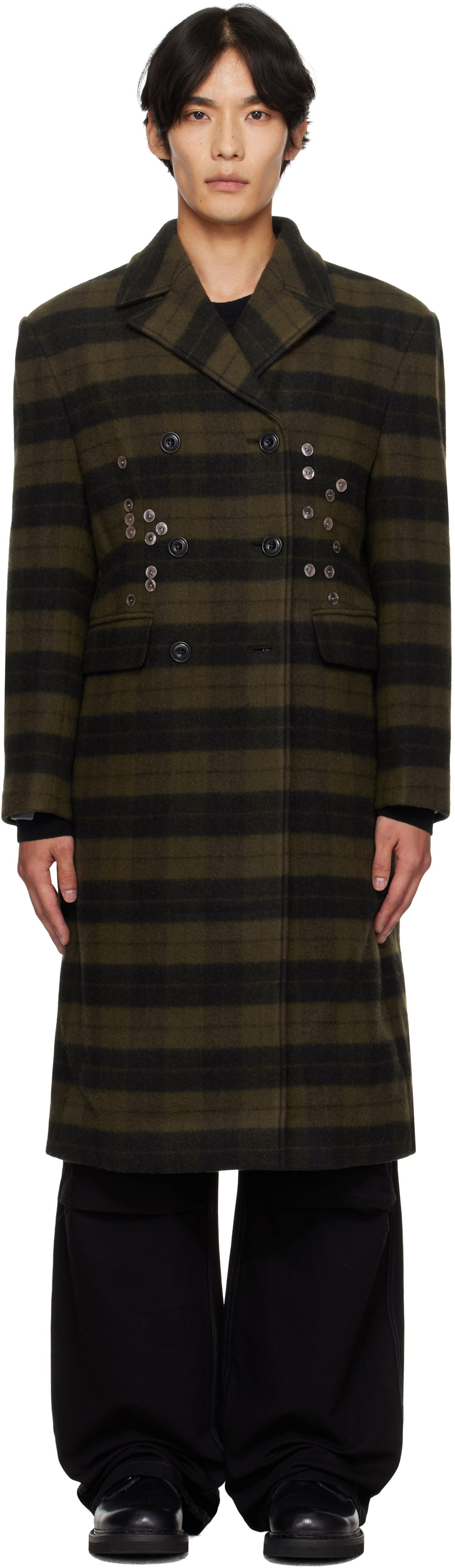 Plašči Andersson Bell Andersson Bell Lacie Check Button Coat Zelena | awa726w, 0