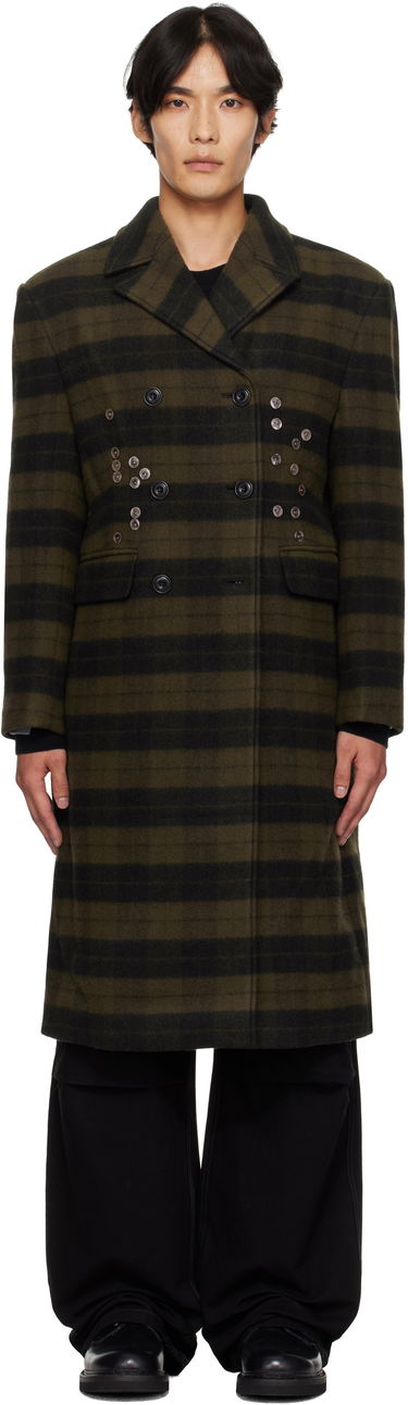 Plašči Andersson Bell Andersson Bell Lacie Check Button Coat Zelena | awa726w, 0