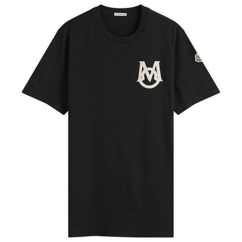 Majica Moncler Short Sleeve Logo T-Shirt, Size Large Črna | 8C000-34-8390T-999