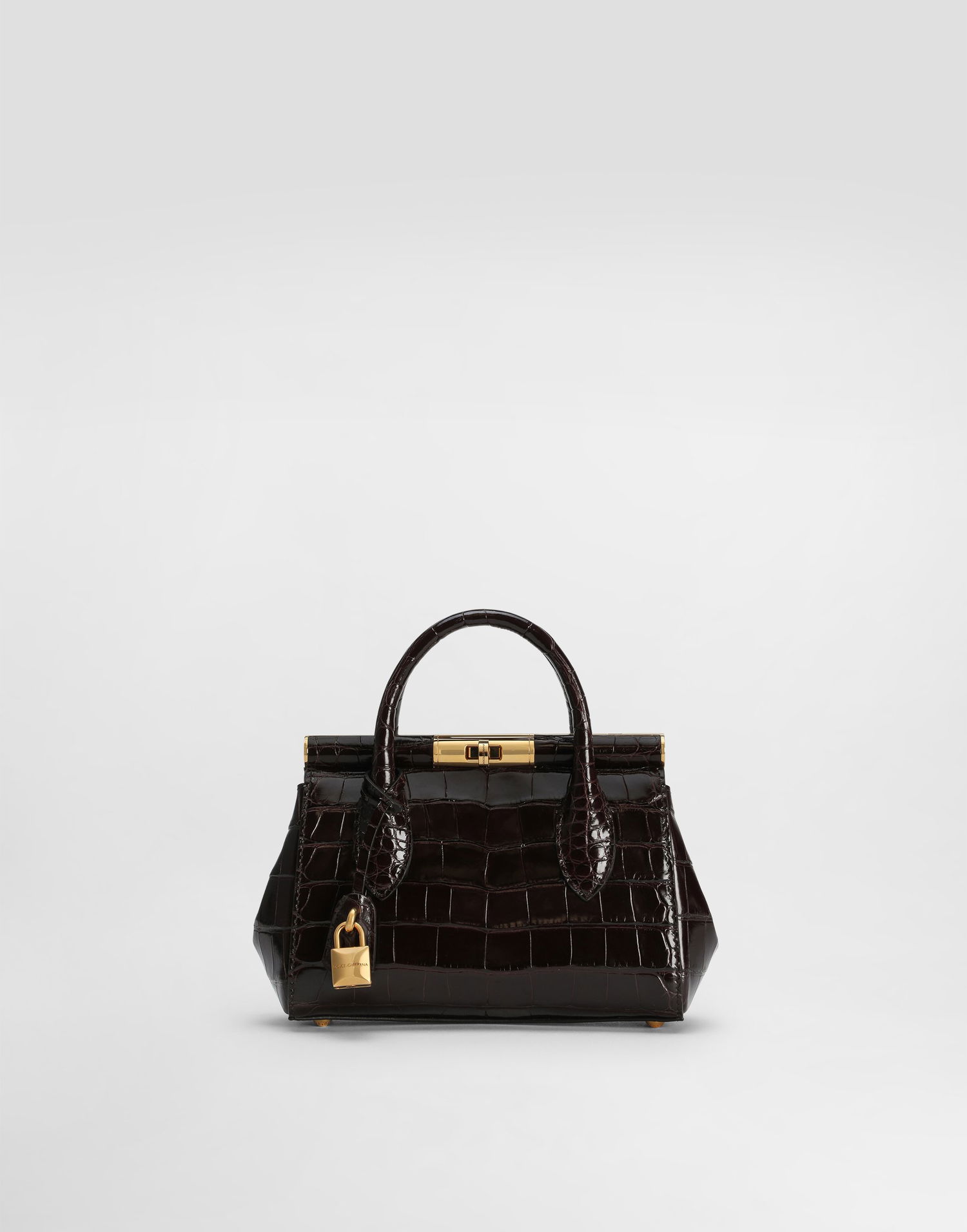 Torbica Dolce & Gabbana Dolce & Gabbana Marlene Day Mini Polished Alligator Handbag Rjava | BB7744A2R0880077, 0