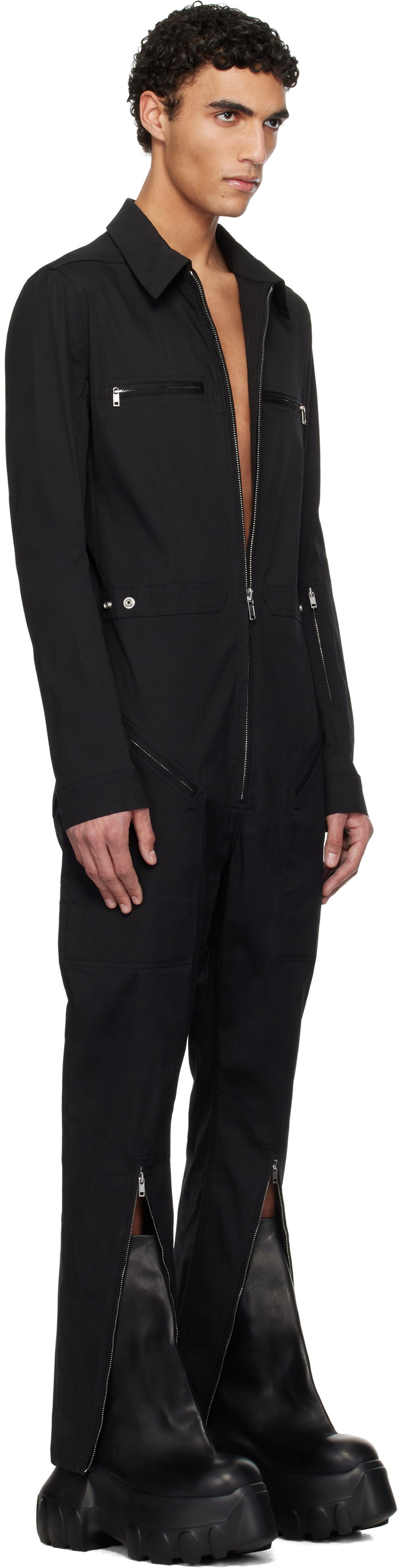 Kombinezon Rick Owens Rick Owens Hollywood Headon Jumpsuit Črna | RU01E5559 TE, 1
