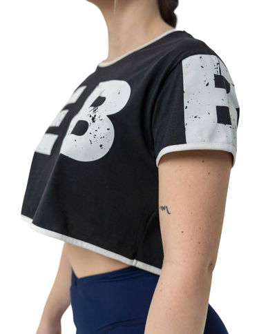 Krop-top NEBBIA Oversized Crop Top GAME ON Črna | 62089100, 2