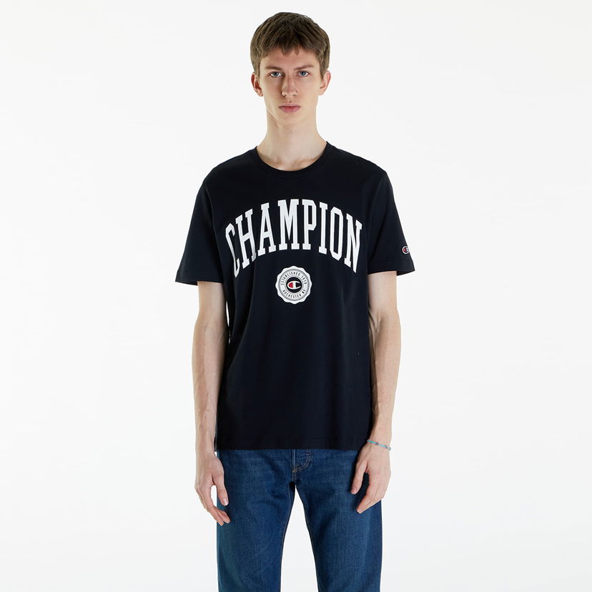Majica Champion Crewneck T-Shirt Black Črna | 219852 CHA KK001