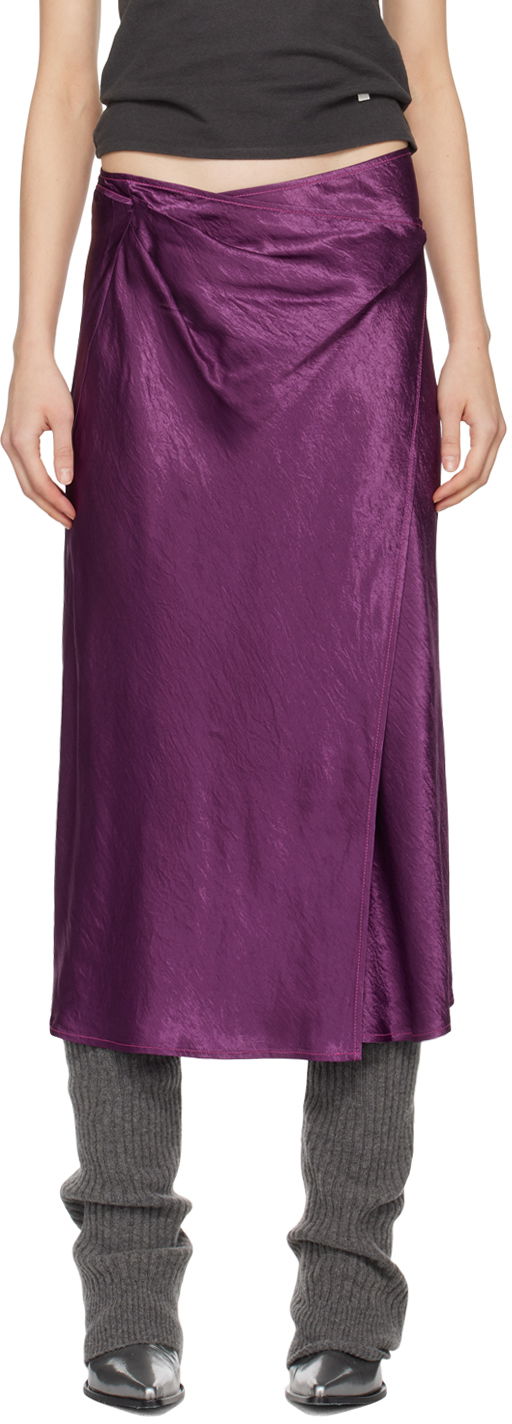 Krila Acne Studios Wrap Midi Skirt Lila | AF0423-, 0