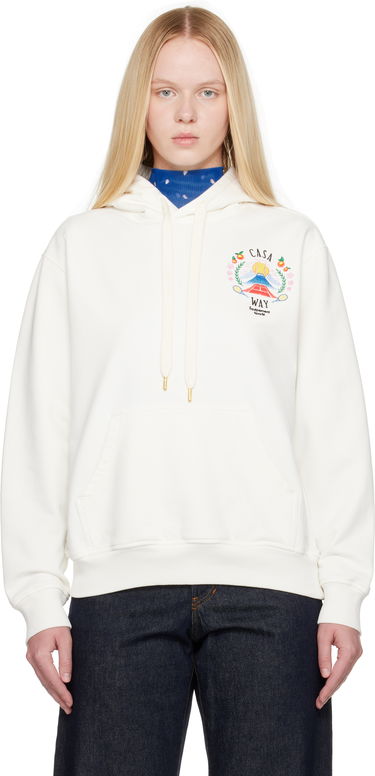 Pulover Casablanca Casablanca 'Casa Way' Mountain Hoodie Bela | WPF25-JTP-362-01, 0