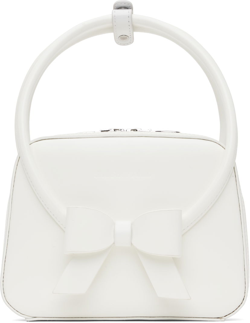 Torbica SHUSHU/TONG SHUSHU/TONG Stereo Bow Bag Bela | FSDDAC01 LEA001