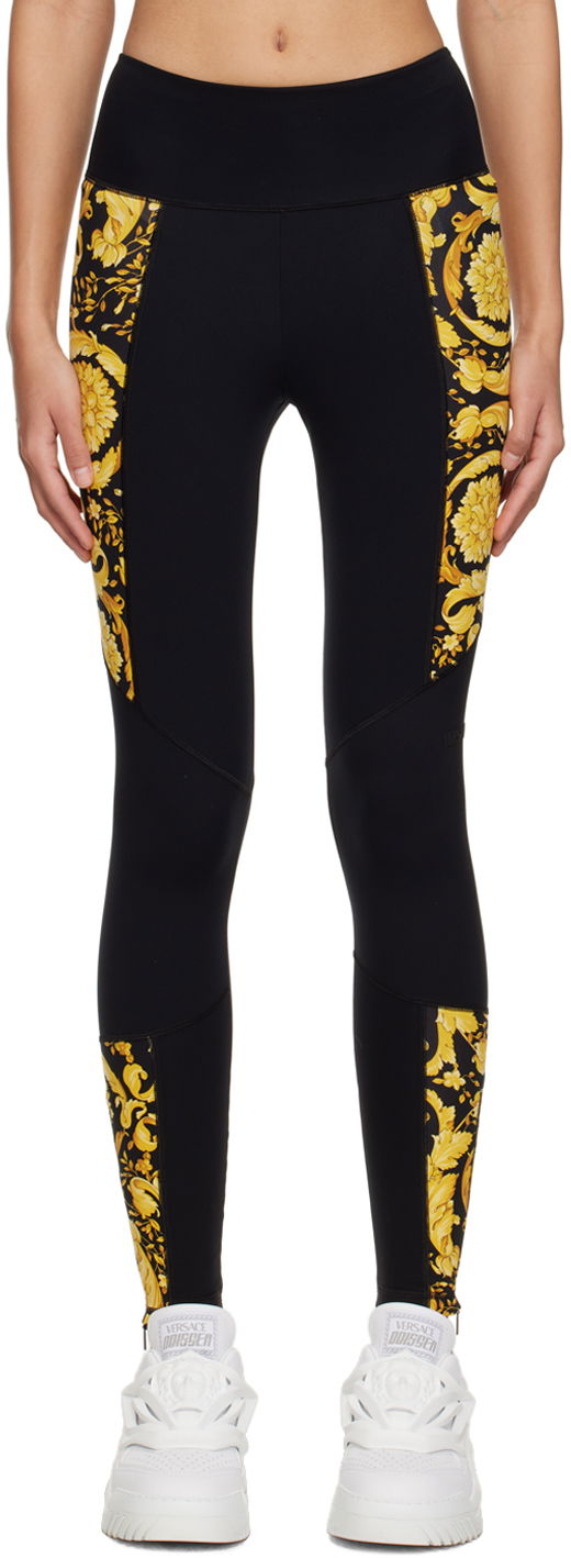 Pajkice Versace Versace Barocco Leggings Črna | 1008683_1A06656_5B010