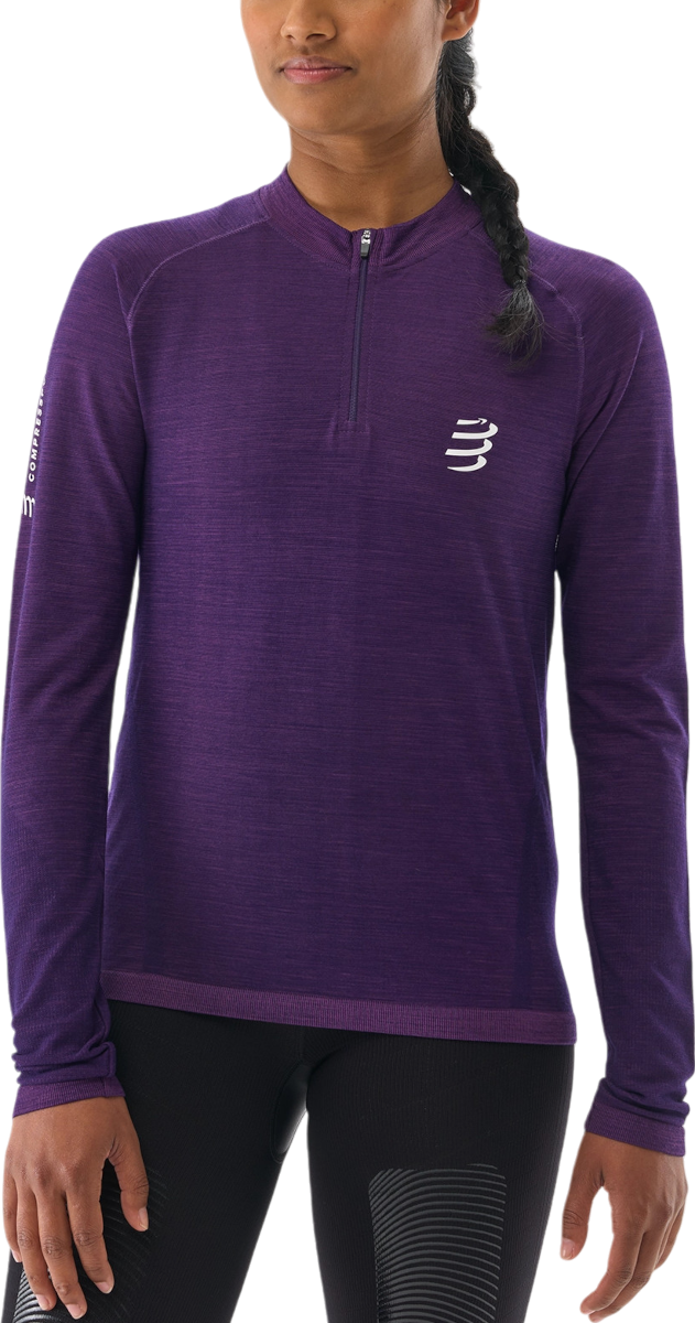Majica Compressport Trail Long Sleeve Running T-Shirt Lila | atsw4893071l