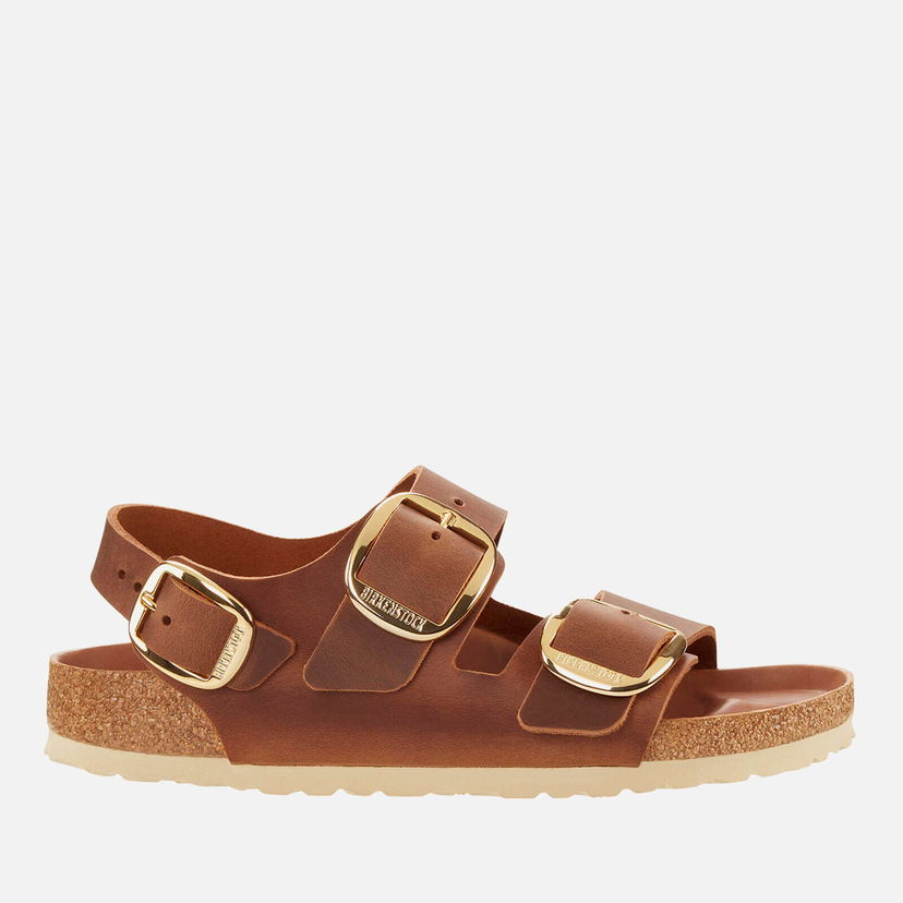 Superge in čevlji Birkenstock Milano Buckle Oiled Leather Sandals Rjava | 1024067