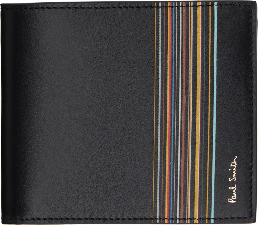 Denarnica Paul Smith Paul Smith Signature Stripe Billfold and Coin Wallet Črna | M1A-4833-LFISIG