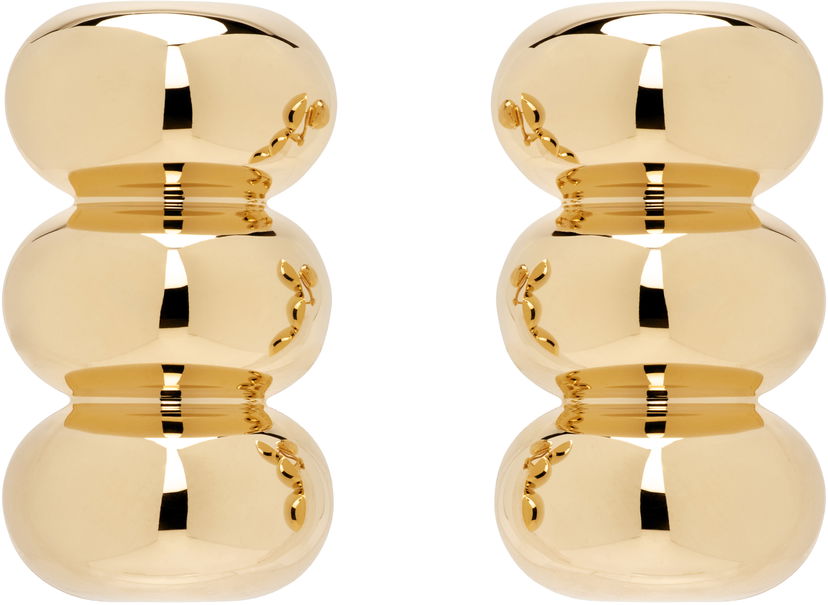 Uhani Alaïa ALAÏA Gold-Tone Bumper Earrings Rumena | AA2B179LA006