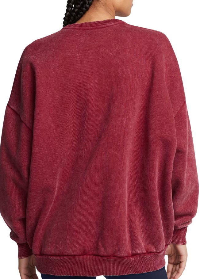 Pleteni pulover Under Armour Under Armour Icon Heavyweight Fleece Oversized Crew Sweatshirt Rdeča | 1386486-625, 1