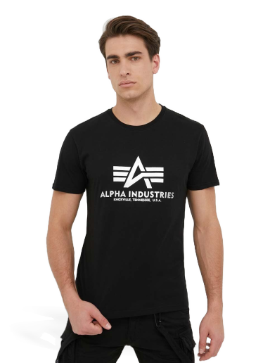 Majica Alpha Industries Logo Tee Črna | 100501FP.530