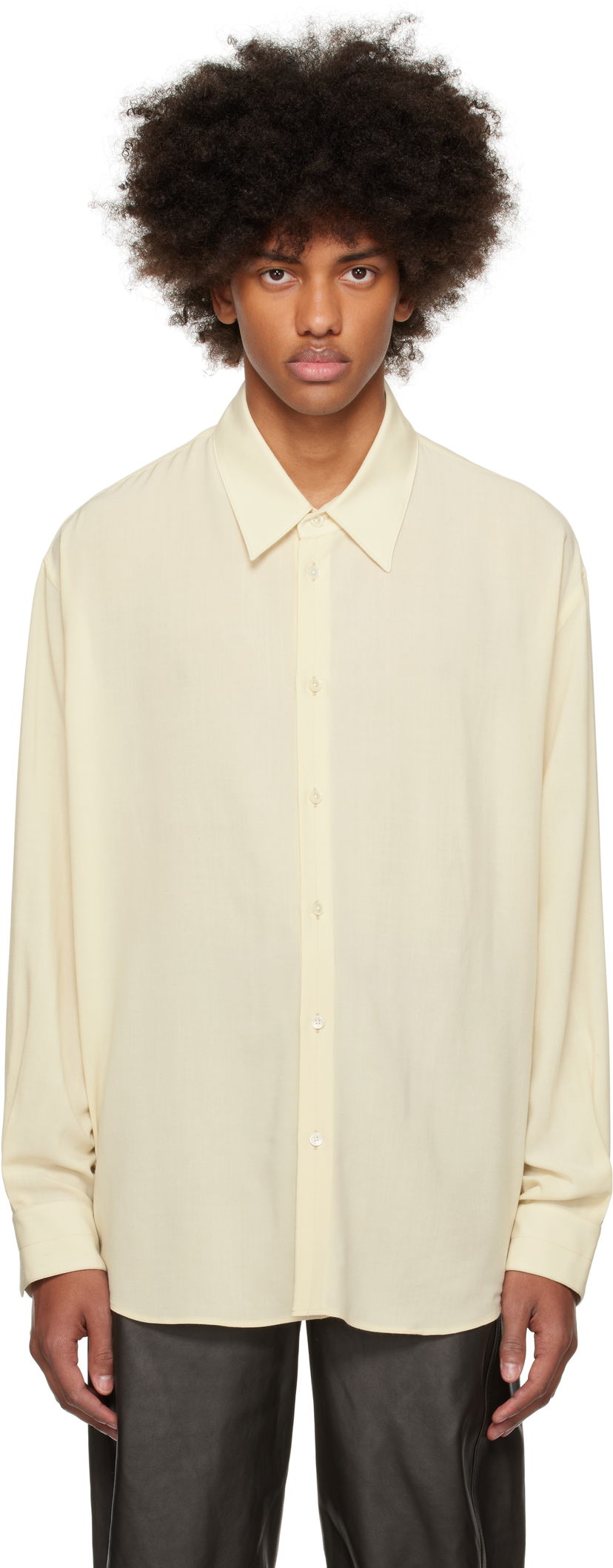 Srajce LEMAIRE Men's Relaxed Fit Shirt Rumena | SH1116 LF1286