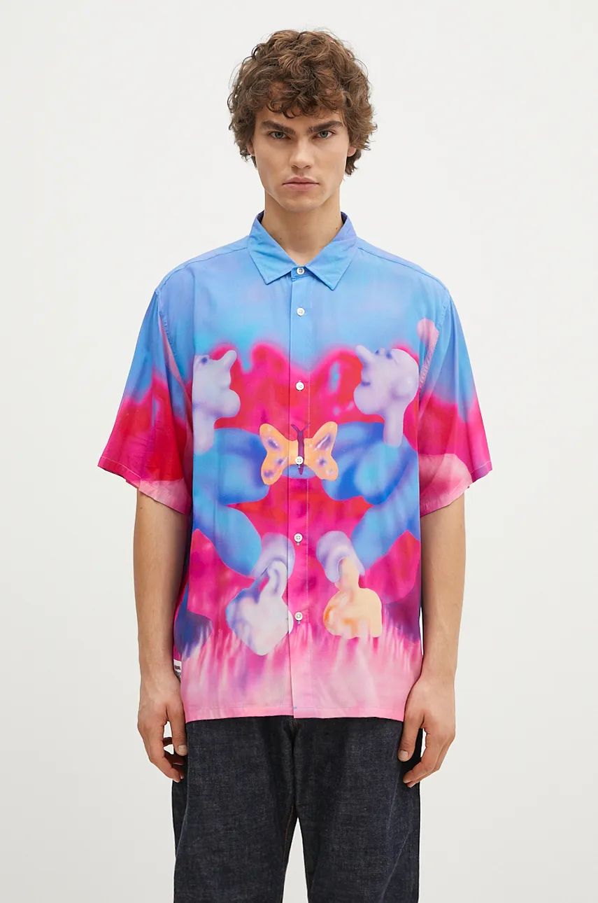 Srajce Pleasures Interaction Button Down Shirt Večbarvna | P24F028, 0