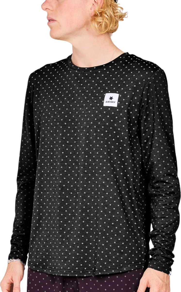 Majica Saysky Saysky Reflective Polka Pace Long Sleeve T-Shirt Črna | mmrls02c1018