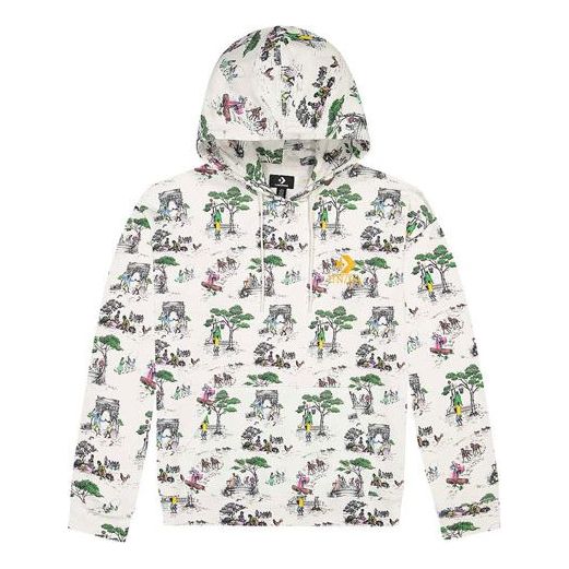 Pulover Converse Converse x Union Crossover Full Print Hoodie Bela | 10020842-A01