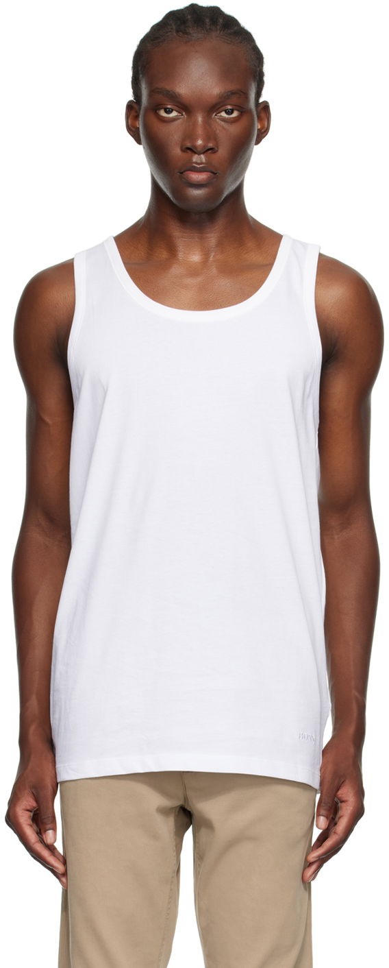 Majica brez rokavov BOSS Three-Pack Tank Tops Bela | 50475278