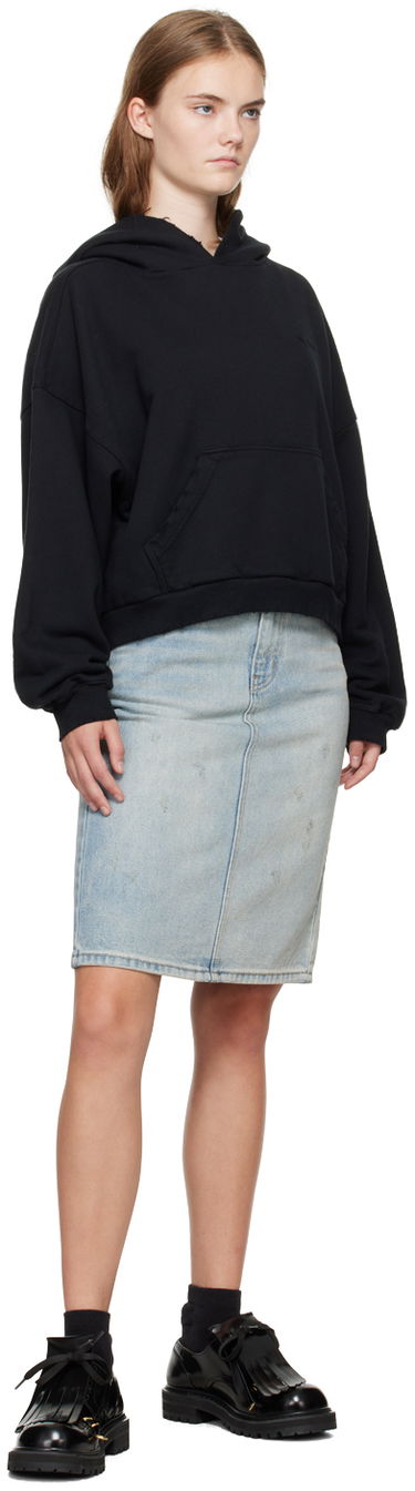 Pulover We11done Layered Hoodie Črna | WD-TH2-24-835-U-BK, 3