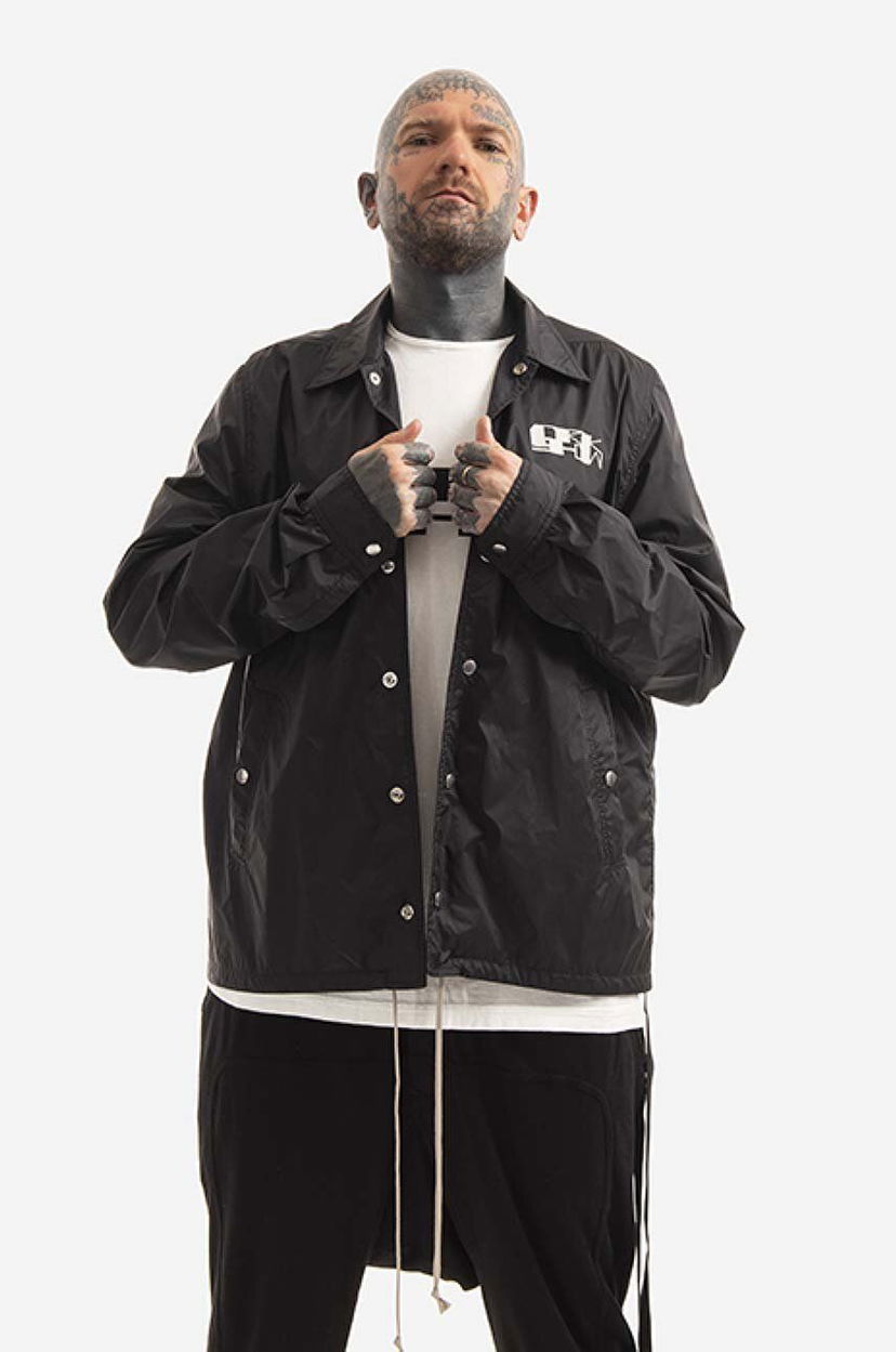 Vetrovka Rick Owens Snapfront Jacket Črna | DU01B7782.NDEP3