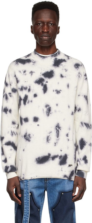 Pleteni pulover We11done Tie-Dye Wool Sweater Bela | WD-KT1-22-604-U-BK, 0