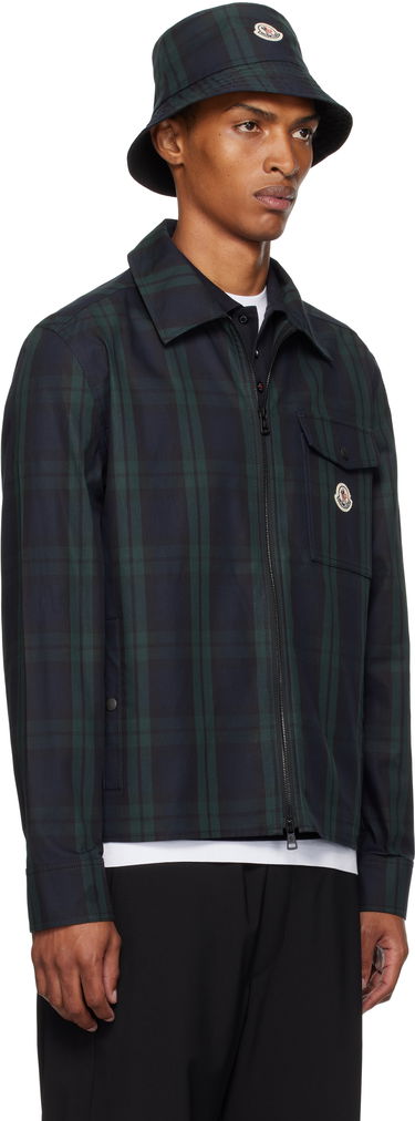 Srajce Moncler Moncler Checked Cotton Gabardine Overshirt Zelena | K20912F00007M7484, 1