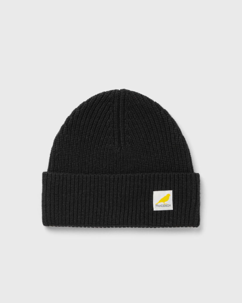 Beanie JW Anderson LOGO PATCH BEANIE Črna | KW1244-YN0365-999