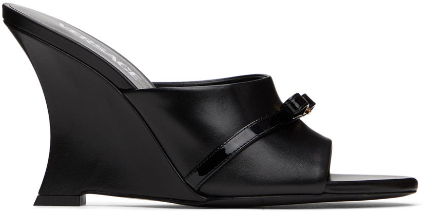 Modni dodatki Versace Versace Gianna Ribbon Wedge Mules Črna | 1016196_1A02310_1B00V