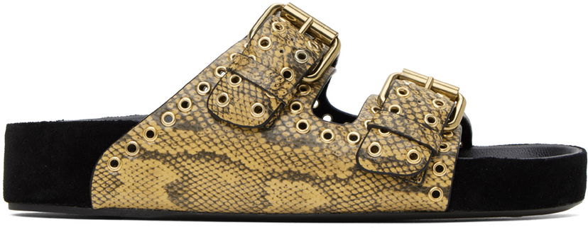 Modni dodatki ISABEL MARANT Isabel Marant Lennyo Buckle Sandals Rumena | 24PSD0118FA-B1B13S