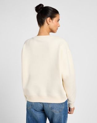 Pleteni pulover Lee Crew Neck Sweatshirt Bež | 112355170