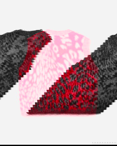 Telovnik Aries Brushed Leopard Print Vest Rdeča | AR4004104 Red, 0