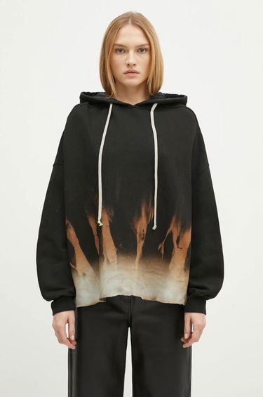 Pulover Rick Owens Crater Patterned Hoodie Črna | DS02D2221.FSUN, 0