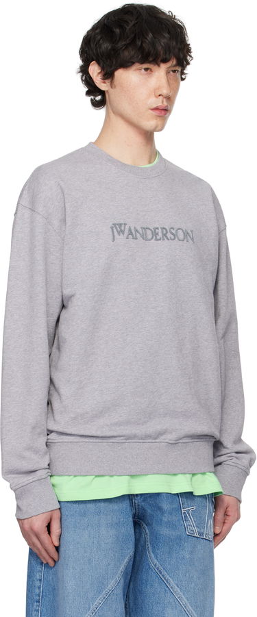 Pleteni pulover JW Anderson JW Anderson Logo Sweatshirt Siva | JW0215-PG1632, 1