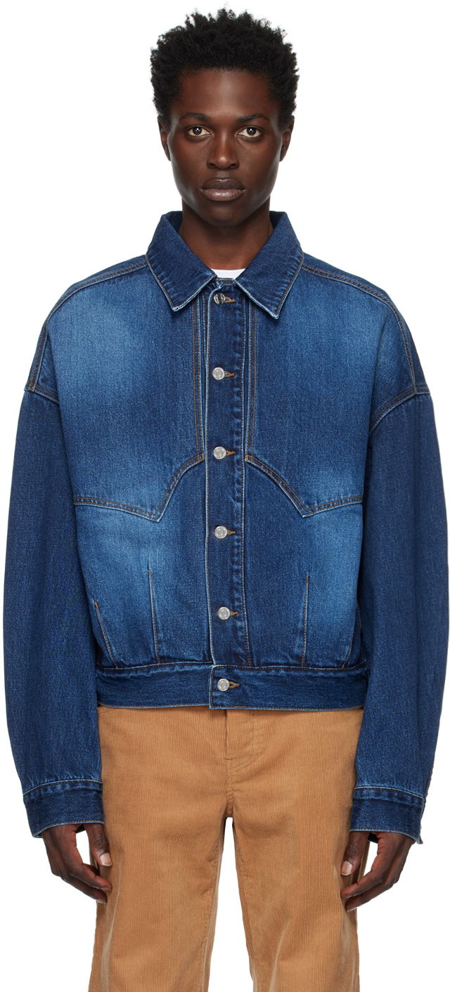 Jakna We11done Loose Denim Jacket Modra | WD-DJ3-22-303-U-NV
