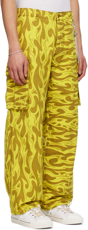 Cargo hlače ERL ERL Cargo Pants with Print Rumena | ERL08P007, 1