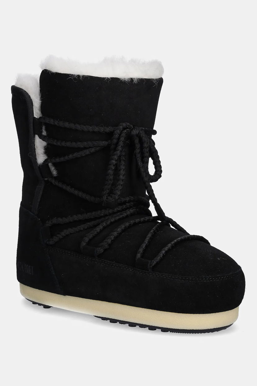 Superge in čevlji Moon Boot EVX Suede Shearling Lined Snow Boots Črna | 80D1470050.N001