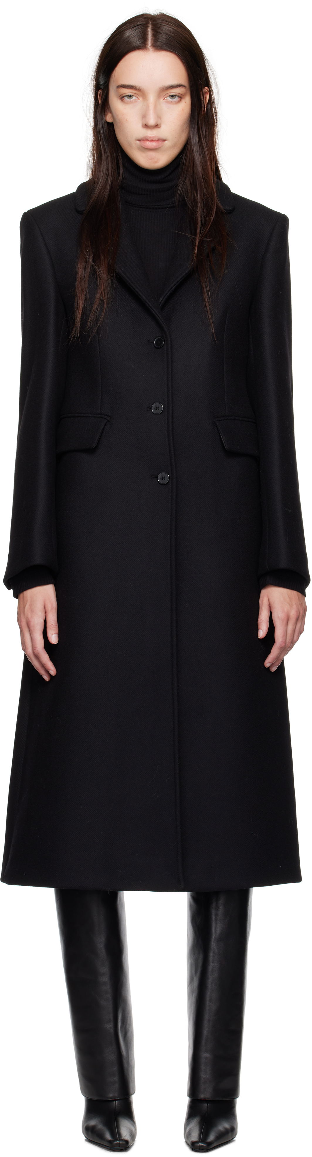 Plašči Loulou de Saison Loulou de Saison Alisa Long Coat Črna | ALISA, 0