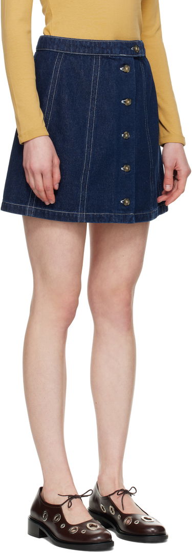 Krila A.P.C. A.P.C. Pipa Denim Miniskirt Modra | COHJI-F06459, 1