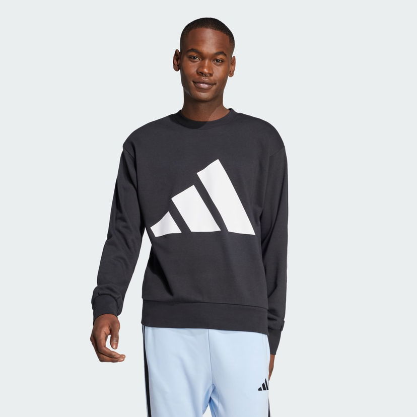 Pulover adidas Performance Essentials Big Logo Sweatshirt Črna | JE8949