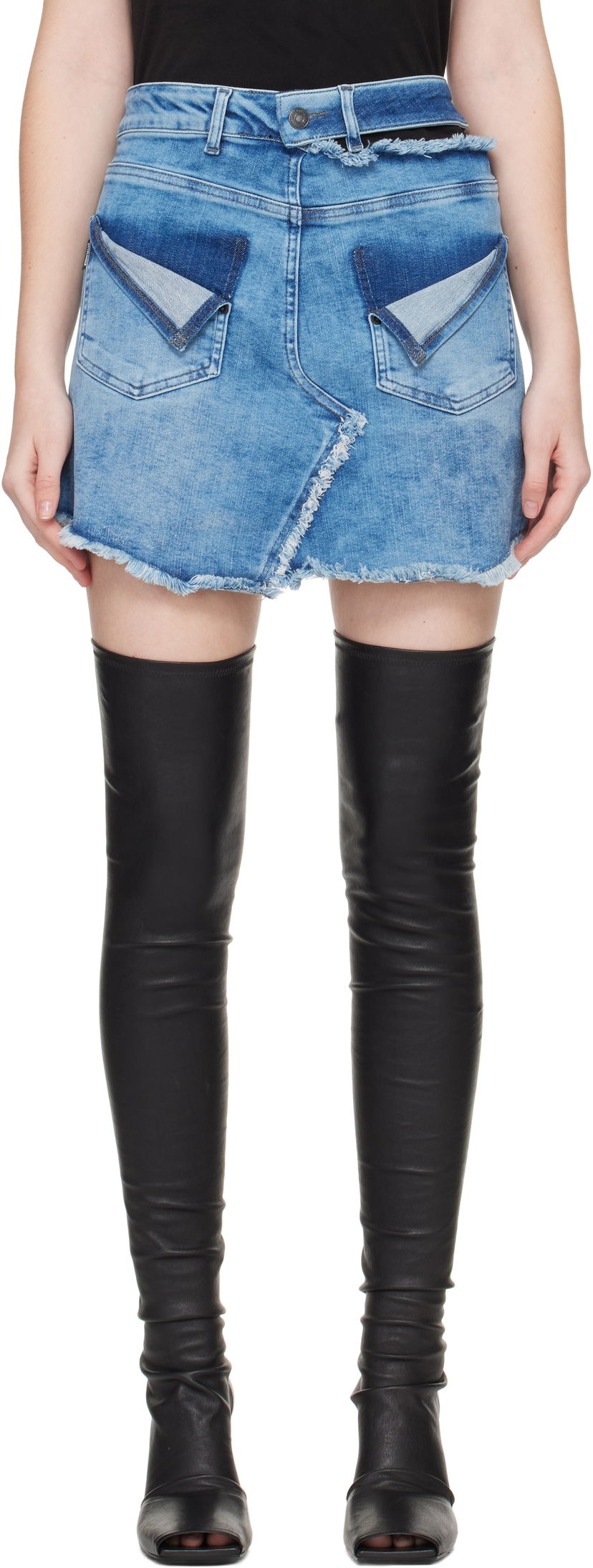 Krila Ottolinger Ottolinger Reversed Denim Miniskirt Modra | 117-301117-02