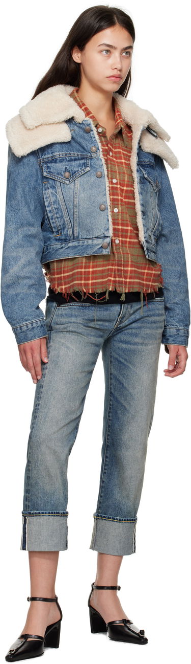 Jakna R13 R13 Double Collar Sherpa Trucker Jacket Modra | R13WD181-D344A, 3
